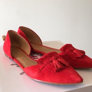 JCrew hot red ballet flats